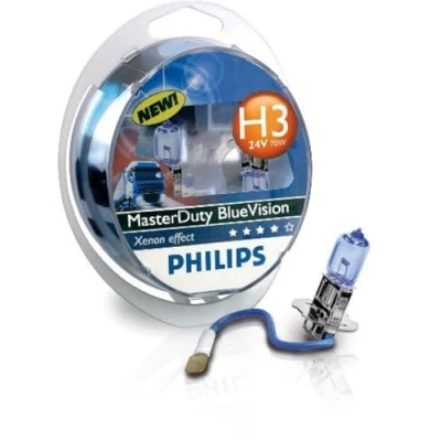 Obrázek Philips automotive lighting MasterDuty BlueVision 24V H3 žárovka světlometu, 77486628