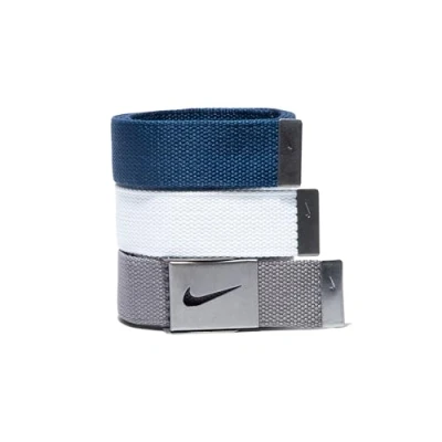 Obrázek Nike Pánský golfový opasek balení 3 ks, Bílá/šedá/námořnická modrá