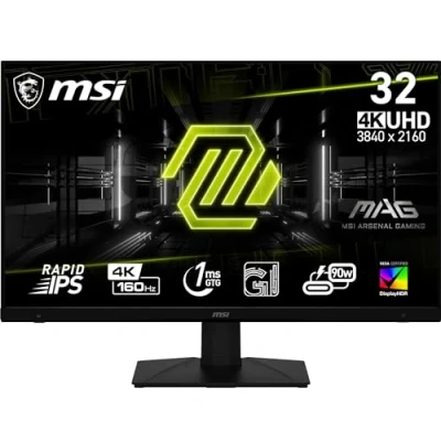Obrázek MSI MAG 322UPF 32 Zoll 4K Gaming Monitor UHD 3840x2160, Rapid IPS, 160 Hz, 1 ms, 16:9, HDR 400, Adaptive Sync, schwarz