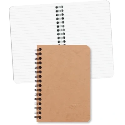 Obrázek Clairefontaine 78596C spirálový sešit (Age Bag linkovaný, 9,5 x 14 cm, 50 listů) 1 kus hnědý