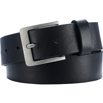 Obrázek Playshoes Unisex dětský kožený opasek šířka 30 mm, Černá klasická mm