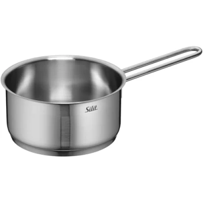 Obrázek Silit Kastrol s rukojetí achát, indukční 16 cm bez poklice, malý hrnec, hrnec na vaření 1,4 l, mléko, indukční, nerezová ocel, částečně matná, povrchové úpravy, vhodný do trouby