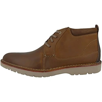 Obrázek Clarks Pánské Vargo Mid Derbys, Hnědá Dark Tan Leather