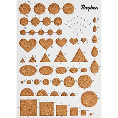 Obrázek Rayher Šablona na quilling, 210 x 150 8 mm, včetně korkové desky a špendlíků, quilling nástroje, formování papírových proužků, 71932000