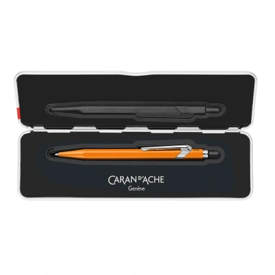 Obrázek Caran d&#039;Ache 849.53 Kuličkové pero 849 POPLINE Fluo Orange s pouzdrem, 1 kus (balení ks)