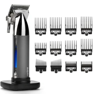Obrázek BaByliss Super X Metal Professioneller Haarschneider, 13 teiliges Set, Anthrazit, E996E