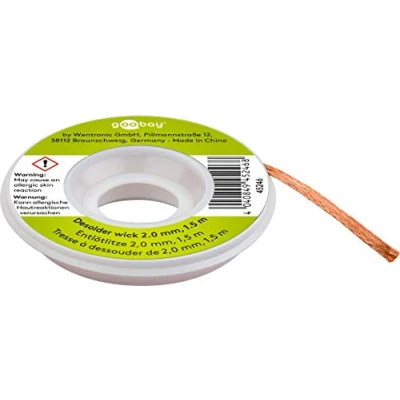 Obrázek Odpájecí lanko Fixpoint 45245 1, 0 mm pro odstranění pájecích prostředků z pájených míst, 2mm