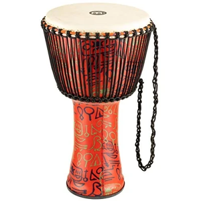 Obrázek Meinl Percussion Rope Travel Djembe velmi velký ruční buben s kozí kůží průměr 14 palců plast, vícebarevný (PADJ1 XL G)