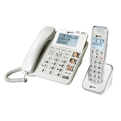 Obrázek Geemarc Amplidect 295 Combi Verstärktes schnurgebundenes Telefon und zusätzliches Mobilteil mit starkem Klingelton großen Tasten für Senioren Geringer bis mittlerer Hörverlust Version DE