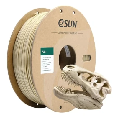 Obrázek eSUN PLA+ Filament 1,75 mm, vlákno pro 3D tiskárny PLA Plus, přesnost rozměrů +/ 0,03 cívka 1 kg (2,2 LBS) struna tiskárny, kostní bílá