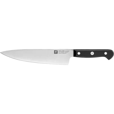 Obrázek ZWILLING Gourmet kuchařský nůž, 20 cm, speciální nerezová ocel, ergonomická plastová rukojeť, černá Made in Germany