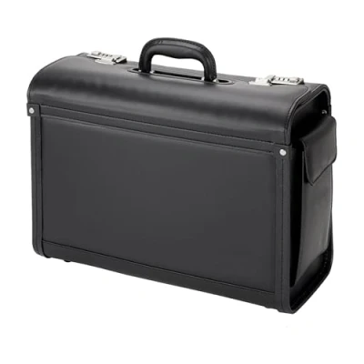 Obrázek Alassio 45028 kufr na piloty GENOVA, z odolné imitace kůže, cca 46 x 35 20,5 cm, černý