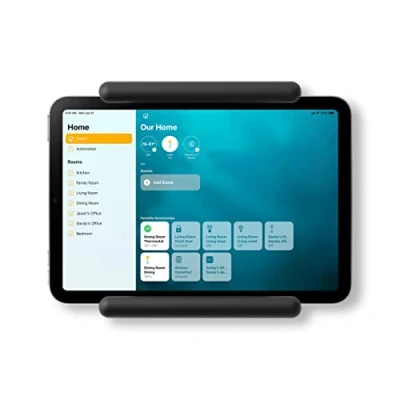 Obrázek elago Home Hub Mount Tablet Wandhalterung Kompatibel mit Apple iPad, iPad Air/Pro, Samsung Galaxy Tab, meisten Tablets Einfaches Montieren, Kratzfestes Silikon, Kabelmanagement Inclusive (Schwarz)