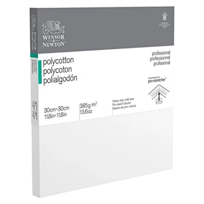 Obrázek Winsor &amp; Newton 6206014 Professional klínový rám z bavlněné směsové tkaniny, 385 g/m², 3násobně natřený, střední zrnitost, ideální pro olejové barvy a akrylové 30 x cm