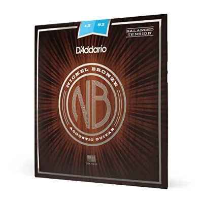 Obrázek D &#039;Addario Gitarrensaiten Akustikgitarre Westerngitarre Acoustic Guitar Strings nb1252bt Symmetrische Spannung 1252 nickel Bronze Gitarre Saiten