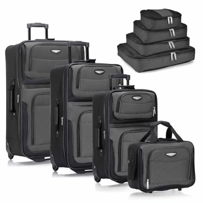 Obrázek Travel Select Amsterdam Erweiterbares aufrechtes Gepäck, grau, 2 Piece Set, Gepäckstück