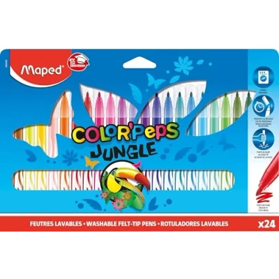 Obrázek MAPED 3154148454229 Pack 24 Filzstifte Jungle