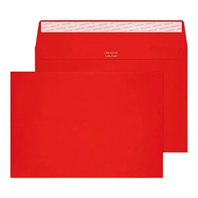 Obrázek Blake Creative Colour 306 Dopisní obálky Nalepovací zářivě červená C5 162 x 229 mm 120g/m² 500 kusů