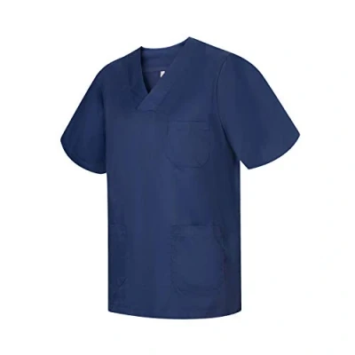 Obrázek MISEMIYA Zdravotnické uniformy Unisex Top zdravotní sestra nemocnice pracovní oděv, bílá