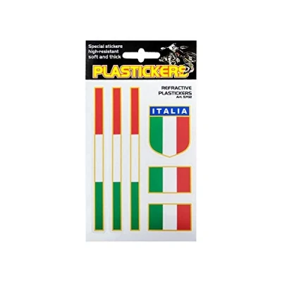 Obrázek Quattroerre 5702 Aufkleber mit Reflektoren, Plasticker Italia Scudetto und Stripe