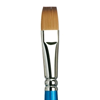 Obrázek Winsor &amp; Newton 5305014 Cotman akvarel štětec na syntetické vlasy 555 plochý štětec, dlouhá rukojeť s vynikající pružností, barevnou nosností a přesností bodů č. 14 13,5 mm