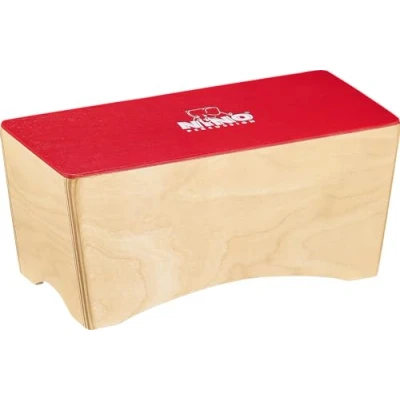 Obrázek Nino Percussion Bongo Cajon Instrument bedna na buben pro děti od 3 let hudební nástroj bicí plocha baltská bříza, červená (NINO931R)