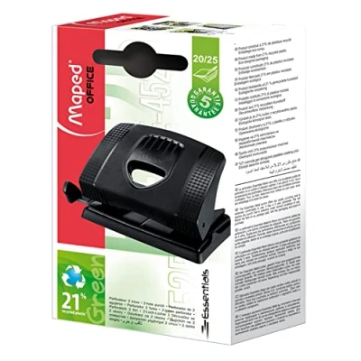 Obrázek Maped M452511 děrovačka Essentials zelená, až 25 listů, černá