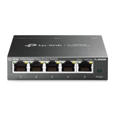 Obrázek TP Link TL SG605E 5 portů Gigabit Easy Smart Managed síťový přepínač (Plug and Play, kovové pouzdro, QoS, IGMP snooping, VLAN, centrální řízení, energeticky účinný)
