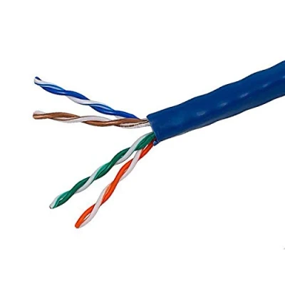 Obrázek Monoprice 300 m 24 AWG Cat5e 350 MHz UTP Solid, Riser Rated (CMR), Bulk Ethernet holý měděný kabel modrý
