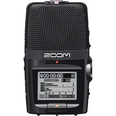 Obrázek Zoom H2n mobilní rekordér, 5 integrovaných mikrofonů pro X/Y a Mid Side 2/4 stopové stereo prostorové nahrávky, živou hudbu, podcast, streamování, obsah, nahrávání, černý