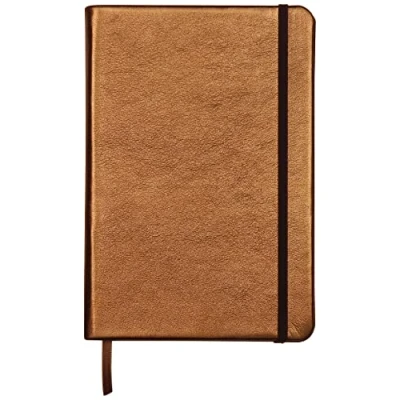 Obrázek Clairefontaine 400102C Notizbuch (mit Perlmutt Effekt mit festem Deckel aus Leder, DIN A5, 14,8 x 21cm, 72 Blatt, blanko, Gummizugverschluß, Lesezeichen) 1 Stück orange