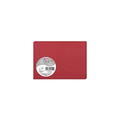 Obrázek Clairefontaine 1325C Packung mit 25 Karten Pollen in Format C6, 110 x 155mm, 210g, Kirschrot