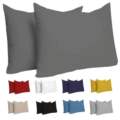 Obrázek povlak na polštář 50 x 70 cm (sada se 2) 100% žerzejová bavlna 150 g/m2 odolný a hypoalergenní Dreamzie