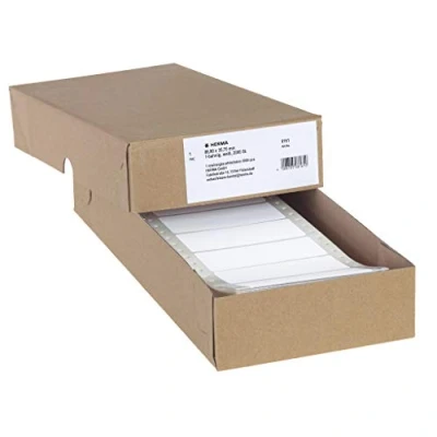Obrázek HERMA 8161 počítačové etikety nekonečné, 88,9 x 35,7 mm, 1vodivé, 2000 kusů, samolepicí, nekonečné nálepky s okrajem vodicího otvoru, matné, prázdné papírové etikety, bílé