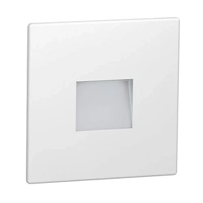 Obrázek ledscom.de LED schodišťové světlo/nástěnné vestavné světlo FOW pro vnitřní a venkovní použití, Downlight, hranaté, 85 x mm, teplá bílá