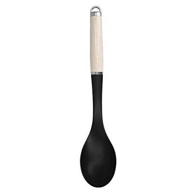 Obrázek KitchenAid Kochlöffel, Hitzeresistent, Antihaftbeschichtung, Kochutensil zum Übergießen Almond Creme aus Edelstahl