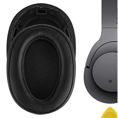 Obrázek Geekria QuickFit náhradní náušníky pro sluchátka Sony MDR 100ABN WH H900N, náušníky, na sluchátka, kryt náušníků, opravné díly (černé)