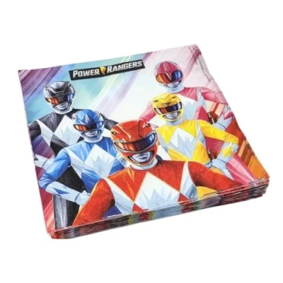 Obrázek BeenSmile, POWER RANGERS 33 CM Servietten, Papierservietten, Partyzubehör, Partys, Feiern und Kindergeburtstage, 20 Stück