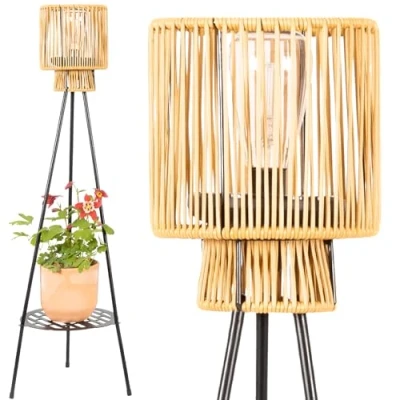 Obrázek Gadgy venkovní stojací lampa LED solární s květinovým stojanem vodotěsná na zahradu a balkon svítidlo pro trvalé osvětlení trojnožka