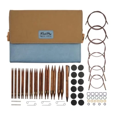 Obrázek KnitPro KP31281 sada kruhových pletacích jehel zázvor, hnědá, různé