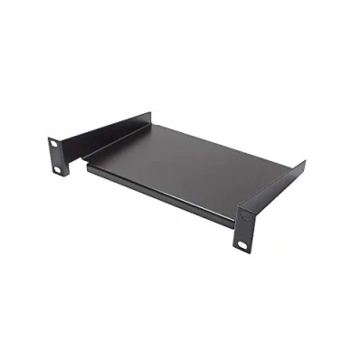 Obrázek 10&quot; police, upevnění vpředu, montážní hloubka 160 mm, tmavě černá (RAL9005)