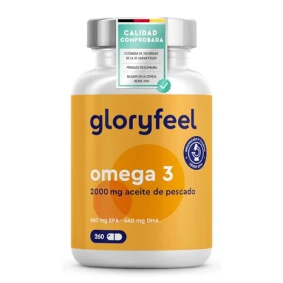 Obrázek omega 3 kapsle 2000 mg rybího oleje ve vysokých dávkách s 660 EPA a 440 DHA formě triglyceridů esenciální mastné kyseliny podpora mozku, srdce zraku* udržitelný rybolov