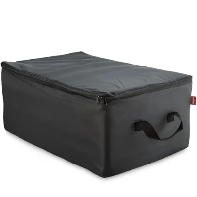 Obrázek achilles Velká chladicí taška, termo skládací box, dodací taška pro udržení teplého jídla, s funkcí, 57 x 37 25 cm (černá), černá