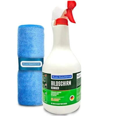 Obrázek Blum Manufaktur Čistič obrazovky 1x 1000 ml + 30 x cm utěrka z mikrovlákna Supersoft 365GSM Screen Cleaner displeje