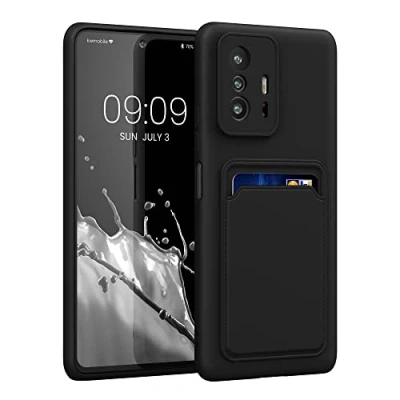 Obrázek kwmobile pouzdro na mobil kompatibilní s Xiaomi 11T / Pro přihrádkou karty v černé matné barvě