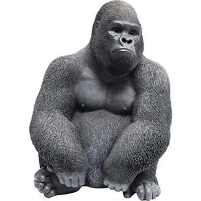 Obrázek Kare Designová dekorativní figurka Monkey Gorilla, černá, dekorační předmět, motiv gorily, ručně malovaná, unikát, 39 x 30 28 cm (v/š/h)