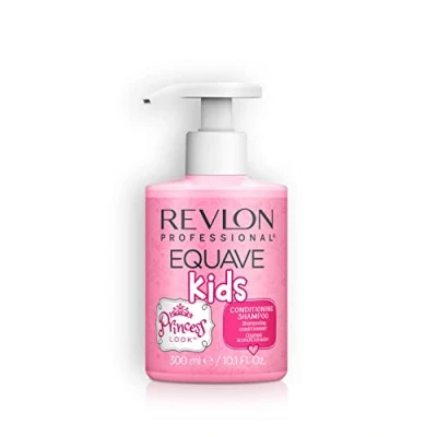Obrázek REVLON PROFESSIONAL EQUAVE Kids Princess Šampon, 300 ml, jemný dětský šampon s hydratační gelovou recepturou, obohacený vitamínem B, vlasový speciálně pro děti