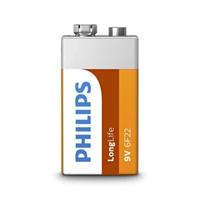 Obrázek PHILIPS 6F22L1B/10 baterie Long Life 1 kus 6F22 9V