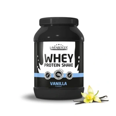 Obrázek Layenberger WHEY Protein Shake, syrovátkový proteinový koncentrát pro růst svalů, 74 % bílkovin, 22,7 BCAA (1x 750 g) vanilka