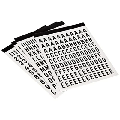 Obrázek APLI 4415 Sticker Buchstaben, Nummern und Zeichen 15 mm, schwarz